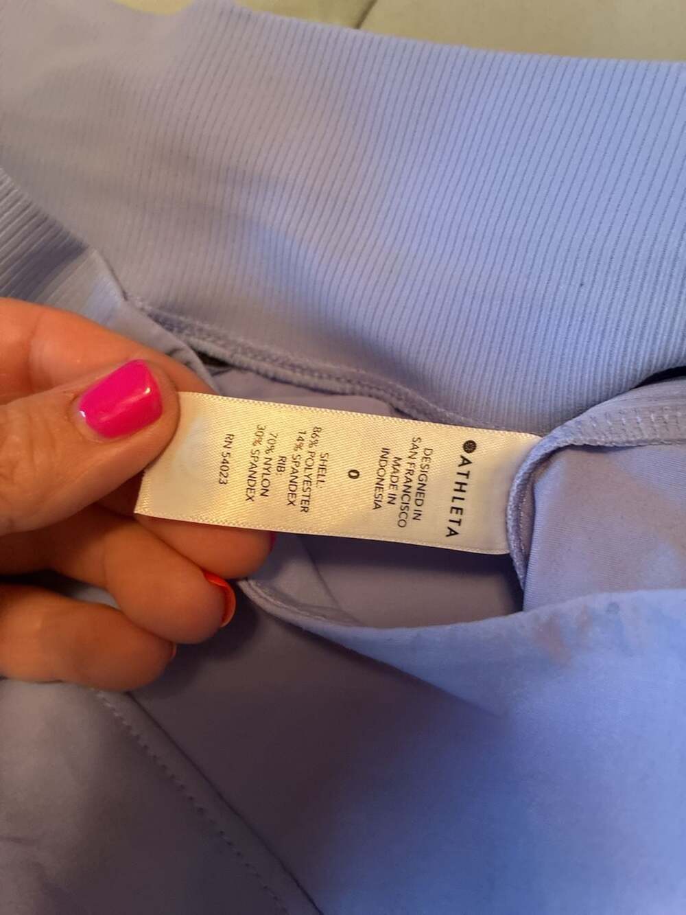Athleta Brooklyn Short Light Blue Ribbed Waistband Sz 0 A670 - Picture 3 of 10